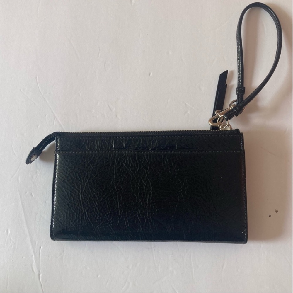 Coach Patent Black Leather Wristlet - Picture 2 of 8
